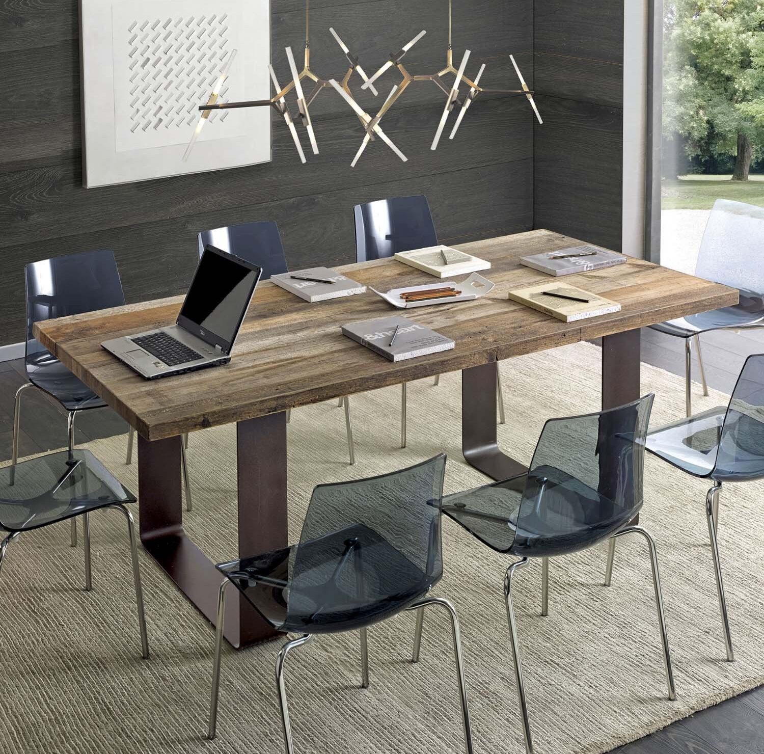 Tavolo da pranzo in legno massello di ontano